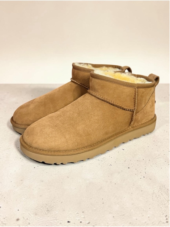 UGG Shoes - UGG Classic Ultra Mini Chestnut Suede Boots Women's Size 10